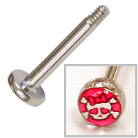 Steel Picture Labret - Cat 'n' Crossbones