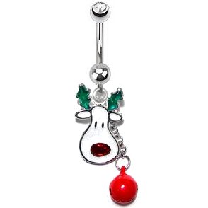 Christmas Belly Bar - Reindeer with Bauble