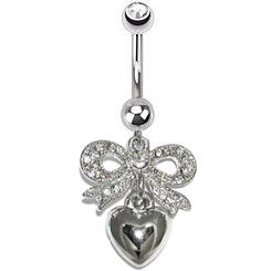 Christmas Belly Bar - Bow & Heart