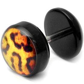 Acrylic Fake Plug - Leopard Skin