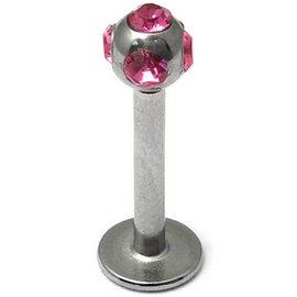 Steel Multi-Jewelled Lip Labret