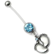 Baby Feet Flexible Belly Bar