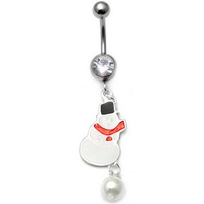 Christmas Belly Bar - Snowman with Bauble