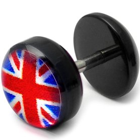 Acrylic Fake Plug - Union Jack