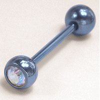 1.2mm Gauge Titanium Jewelled Barbell