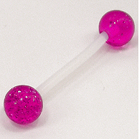 Ultra-violet Flexible Glitter Tongue Bar