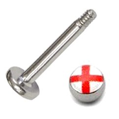 Steel England Flag Labret