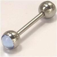 Steel Smooth Jewel Barbell