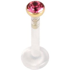 BioFlex Labret with 3mm 18ct Gold Encased Jewel