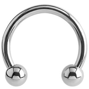 2.4mm Gauge Steel Circular Barbell - Internally Threaded