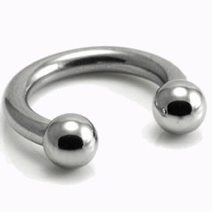 3mm Gauge Steel Circular Barbell - Internally Threaded