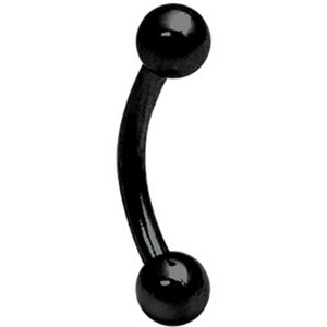 1.2mm Gauge PVD Black on Steel Banana with Equal Balls