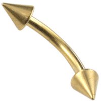 1.2mm Gauge PVD Gold on Steel Coned Banana