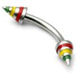 1.2mm Gauge Steel Banana with Rasta Cones