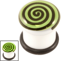 Acrylic Glow in the Dark Spiral Ear Plug