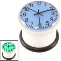 Acrylic Glow in the Dark Clock Ear Plug