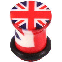 Acrylic Union Jack Ear Plug