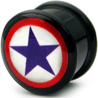 Blue Star Acrylic Plug