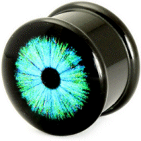 Blue Cyber Eye Acrylic Plug