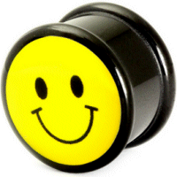 Smiley Face Acrylic Plug
