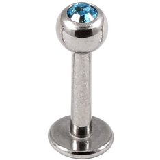 1.2mm Gauge Steel Jewelled Labret