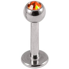 1.6mm Gauge Steel Jewelled Labret