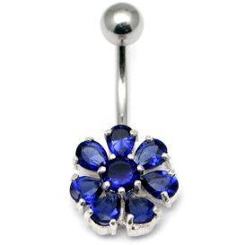 Jewelled Flower Belly Bar