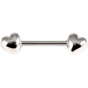 Steel Hearts Nipple Barbell