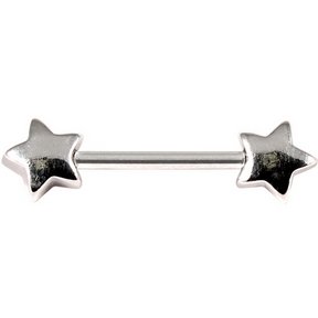 Steel Stars Nipple Barbell