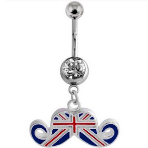 Union Jack Moustache Belly Bar