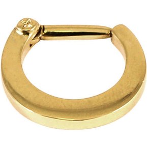 Plain PVD Gold Septum Clicker Ring