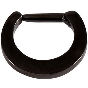 Plain PVD Black on Steel Septum Clicker Ring