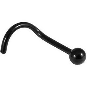 PVD Black Ball Nose Stud