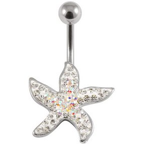 Crystal Starfish Belly Bar