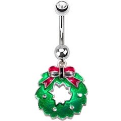 Christmas Belly Bar - Christmas Wreath