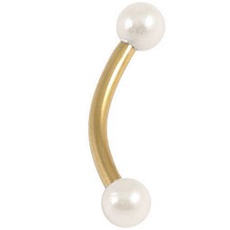 1.2mm Gauge PVD Gold on Titanium Pearl Banana