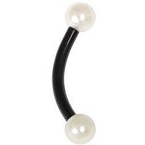 1.2mm Gauge PVD Black on Titanium Pearl Banana