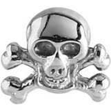 Steel Skull & Crossbones Dermal Anchor Attachment