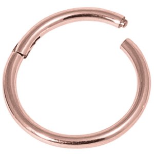 0.8mm Hinged PVD Rose Gold on Steel Smooth Segment Ring