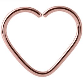 Heart-Shaped PVD Rose Gold Continuous Ring