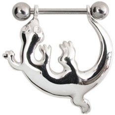 Sterling Silver Lizard Nipple Shield