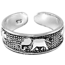 Sterling Silver Toe Ring - Elephant