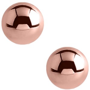 1.2mm Plain PVD Rose Gold Screw-on Balls (2-pack)