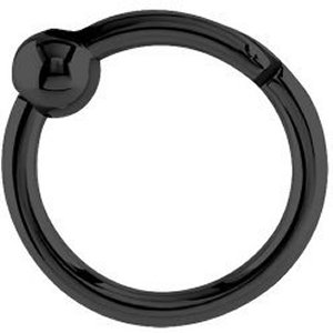 1.2mm Gauge Hinged PVD Black on Steel Ball Closure Ring