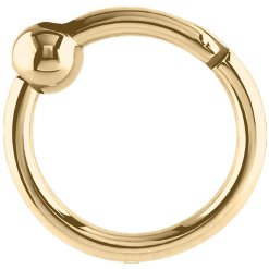 Hinged PVD Gold on Steel Ball Closure Ring