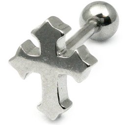 Shaped Steel Tongue Bar - Crucifix