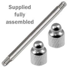 Double Domes Titanium Barbell