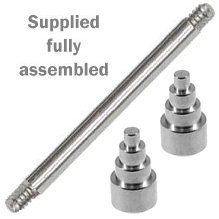 Stepped Cones Titanium Barbell