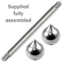 Medium Teardrops Titanium Barbell