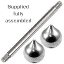 Large Teardrops Titanium Barbell